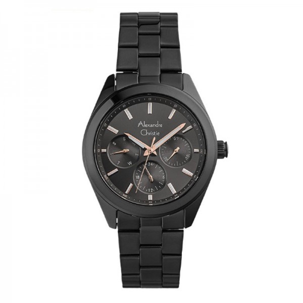 Alexandre Christie AC 2903 Full Black Rosegold Tick BFBIPBARG